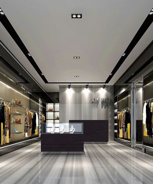 最新时尚现代风格小型服装店
