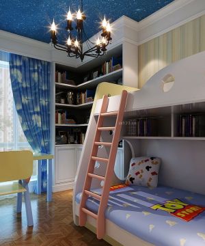 可爱儿童房间实木儿童床设计效果图片欣赏
