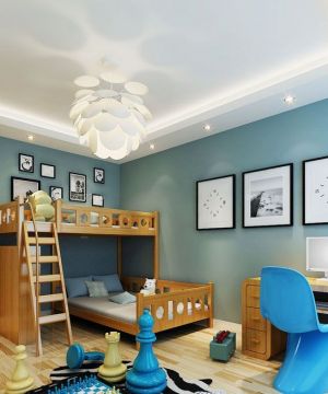 儿童房家具实木床设计图片