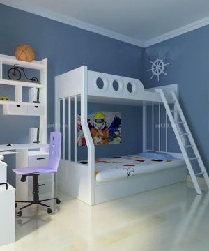 儿童房家具高低床设计图片