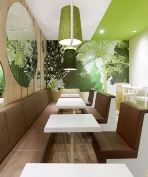 2023现代快餐店小餐桌设计图片