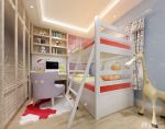 最新美式简约风格10平米儿童房高低床设计图片