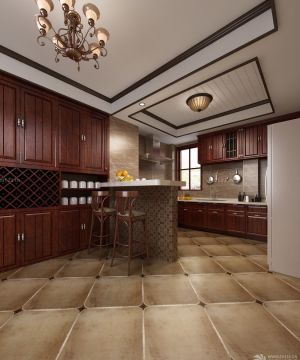 100平米房屋开放式厨房隔断设计效果图片