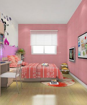 最新48平米现代简约风格直通小户型可爱儿童房装修设计图
