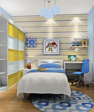 48平米现代风格直通小户型儿童房装修设计效果图