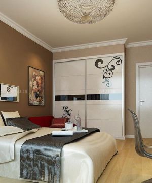 48平米现代简欧风格直通小户型卧室装修实景图大全