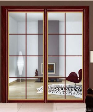 家装客厅隔断玻璃移动门设计装修效果图