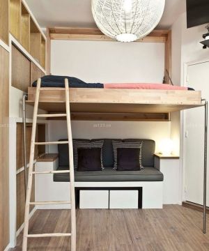 最新创意学生公寓实木床设计图片大全