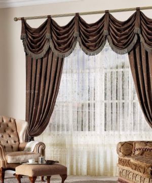 古典欧式风格客厅欧式短帘装修实景图欣赏