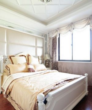 小户型卧室欧式飘窗窗帘设计效果图欣赏