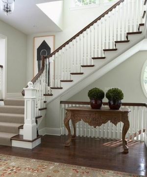 别墅楼梯扶手房屋装修设计效果图片欣赏
