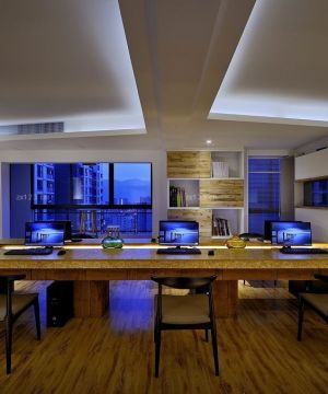 最新美式古典风格办公室实木家具装修效果图欣赏