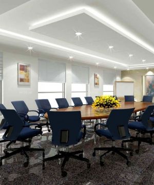 2023最新办公室家具会议室吊顶天花灯装修效果图