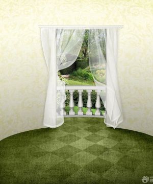 简约欧式风格阳台窗帘设计图欣赏