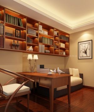 小型书房明清古典家具椅子设计效果图欣赏