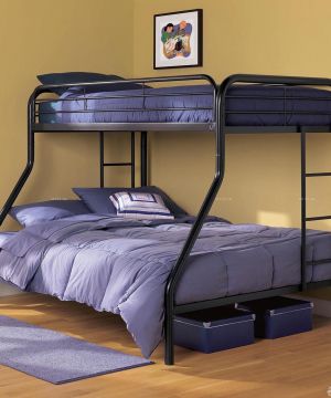 经典卧室铁质高低床设计样板