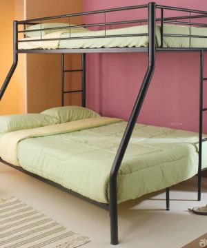 2023最新精致儿童卧室铁质高低床装修样板参考
