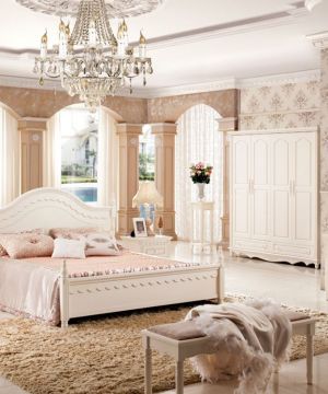 室内简欧风格法式宫廷床装修效果图大全