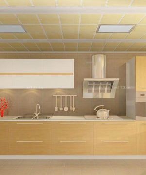 温馨欧式厨房整体橱柜瓷砖效果图