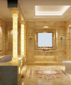 2023瓷砖卫浴欧式罗马柱装修图片