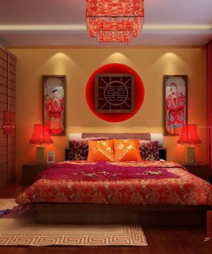 2023古典主义风格12平米婚房卧室装修图片欣赏