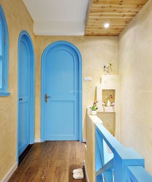 地中海风格蓝色门框设计图
