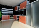 个性现代风格橙色橱柜设计效果图欣赏