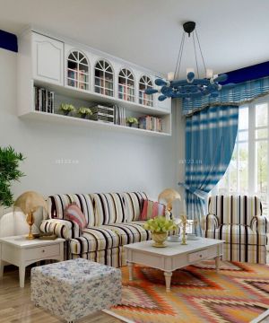 小户型室内创意设计地中海风格窗帘设计图片
