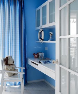 小户型书房装修经典地中海风格窗帘设计图 