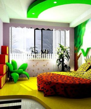 热带风情小户型创意儿童房间布置效果图