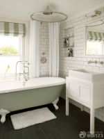 2023最新美式风格卫生间浴室帘效果图图片 