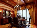美式风格客厅东南亚风格窗帘搭配效果图欣赏