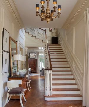 橡木地板房屋室内楼梯设计效果图欣赏