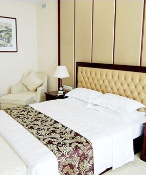 小型宾馆双人床装修设计图片大全
