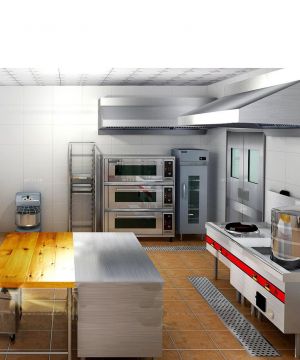 2023小型快餐酒店厨房装修效果图片