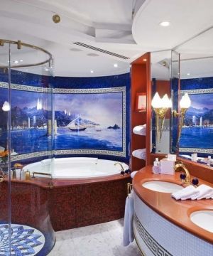 迪拜七星级酒店小浴室装修效果图片