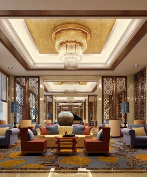 迪拜七星级酒店休闲区布置效果图片