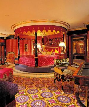 迪拜七星级酒店房间摆设效果图片