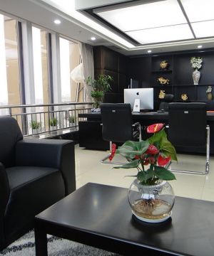 2023老板办公室办公桌植物装饰