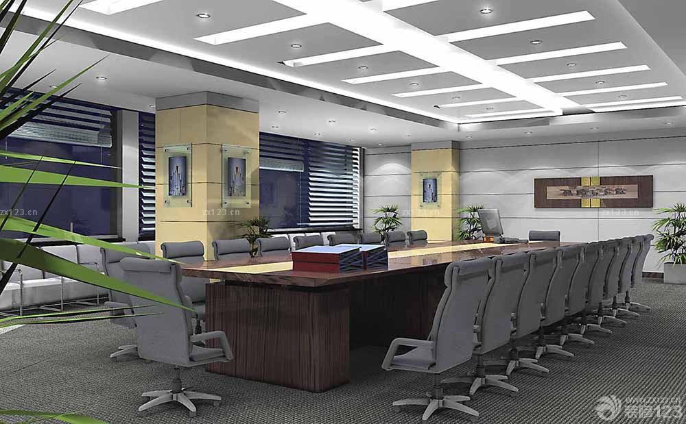 小型会议室办公椅子布置效果图欣赏2023