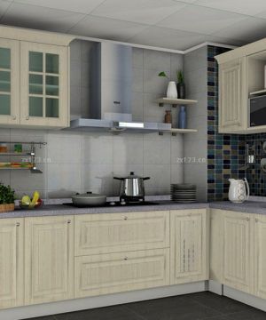 2023最新厨房简欧风格砖砌橱柜装潢图片大全