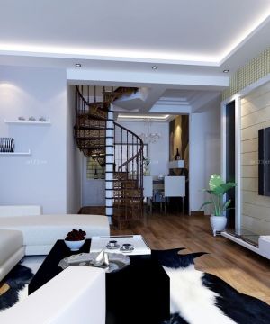 家装现代风格90平米跃层客厅装修设计图