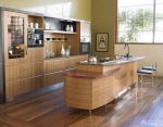 现代风格厨房橱柜带吧台设计效果图欣赏