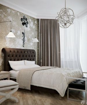 经典卧室后现代风格窗帘设计样板参考