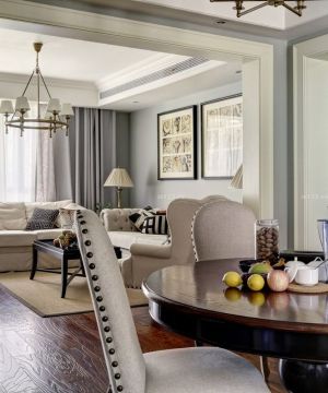 最新中式现代简约小户型客厅窗帘设计图片