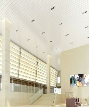 最新经典现代风格厂房大厅墙面装饰效果图