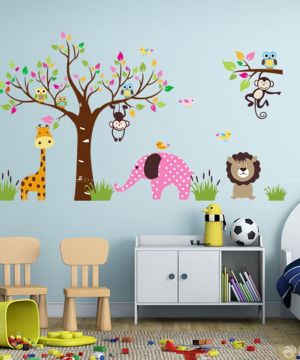 幼儿园儿童房间墙体彩绘效果图