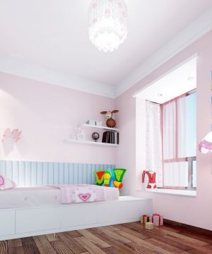 10平米儿童房粉色墙面设计图片大全