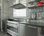 2023时尚简约风格经典小户型厨房不锈钢橱柜装修