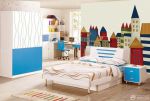 最新地中海风格儿童房床头背景墙装修设计效果图欣赏